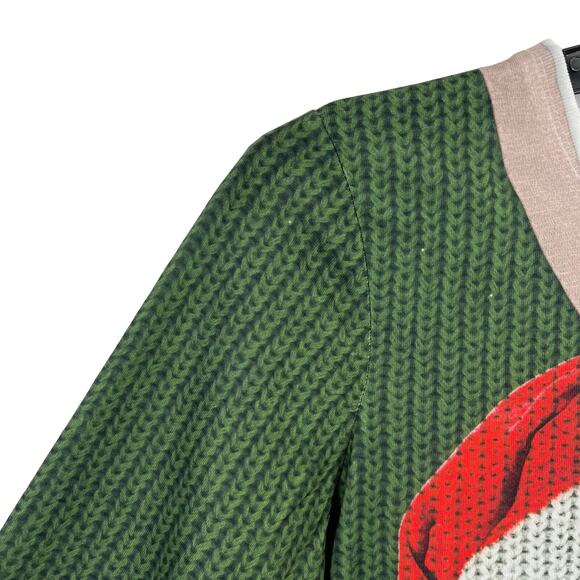 Faux Real Jingle Hell Grumpy Cat Photo Ugly Christmas Print Shirt Womens Sz XL - Picture 5 of 8